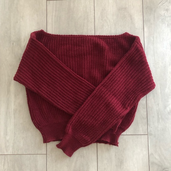 boohoo boat neck cropped knit sweater - Picture 2 of 5